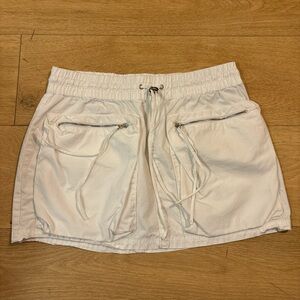White Zara Cargo Mini Skirt